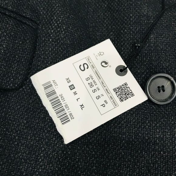 NWT Zara dark grey 2 button blazer long line - Picture 3 of 6